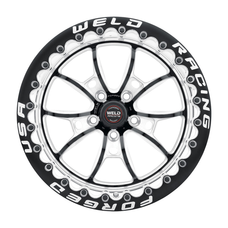 Weld S80 17x10 / 5x115 BP / 6.7in BS Black Wheel (High Pad) - Black Single Beadlock MT - DTX Performance