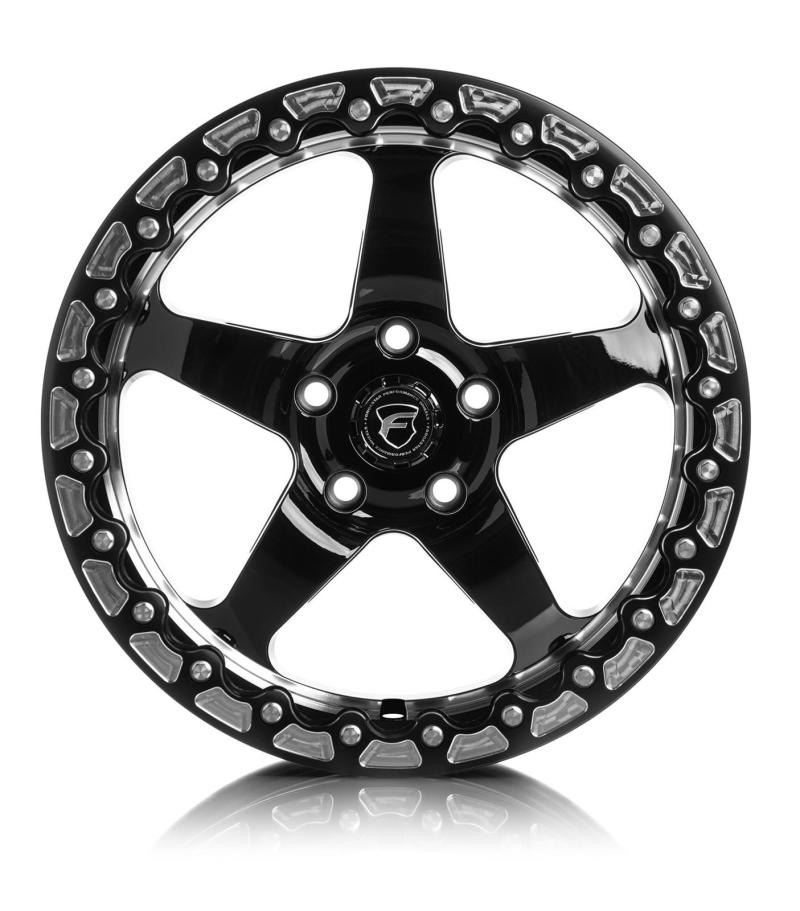 Forgestar D5 Beadlock 17x10 / 5x115 BP / ET30 / 6.6in BS Gloss Black Wheel - DTX Performance