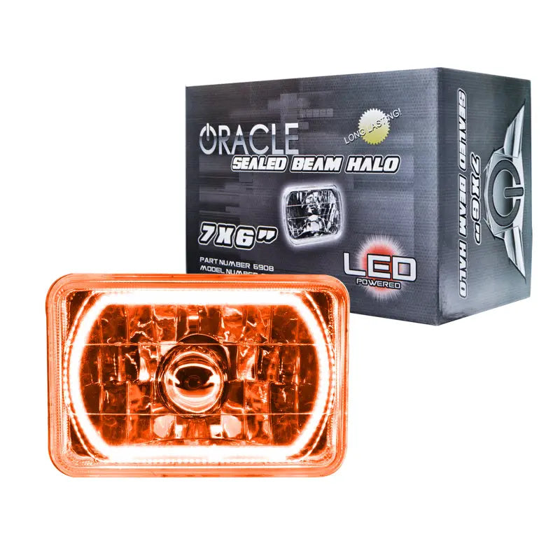 Oracle Pre-Installed Lights 7x6 IN. Sealed Beam - Amber Halo - DTX Performance