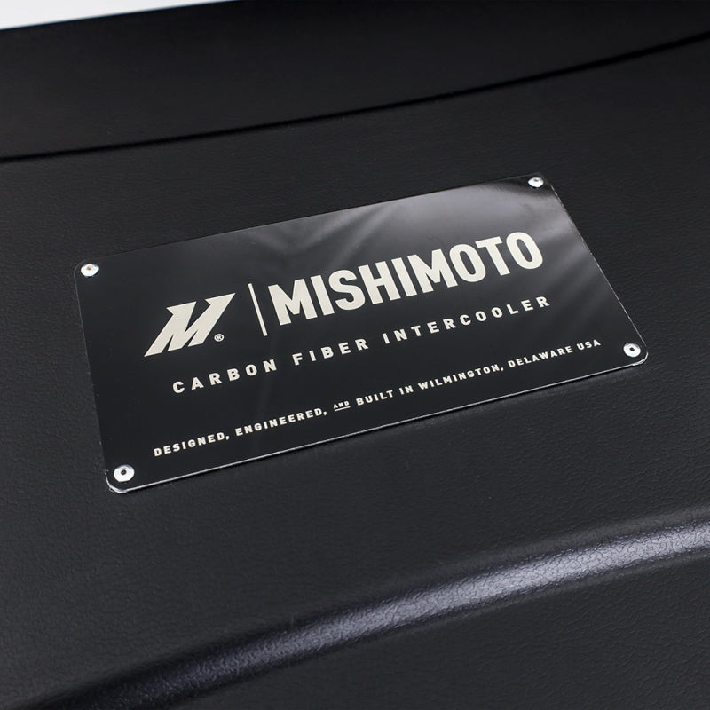 Mishimoto Universal Carbon Fiber Intercooler - Matte Tanks - 525mm Black Core - C-Flow - BK V-Band - DTX Performance