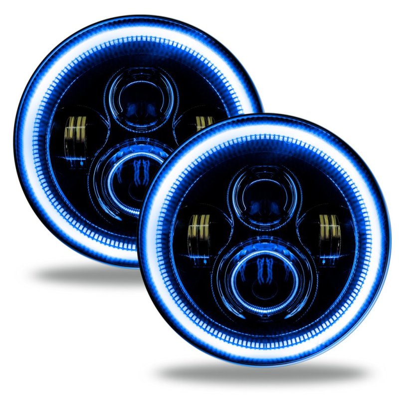 Oracle Jeep Wrangler JL/Gladiator JT 7in. High Powered LED Headlights (Pair) - Blue - DTX Performance