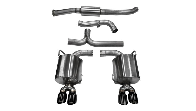 Corsa 11-13 Subaru Impreza Sedan STI 2.5L Turbo Manual Black Sport Cat-Back Exhaust - DTX Performance