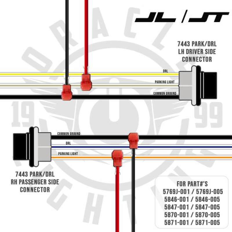 Oracle Jeep Wrangler JL/Gladiator JT 7in. High Powered LED Headlights (Pair) - White - DTX Performance