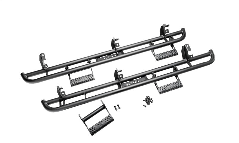 N-Fab 21-22 Ford Bronco 2 dr Gas SRW RKR Step System - Wheel 2 Wheel - 1.75in - Tex. Black - DTX Performance