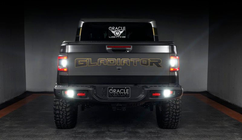 Oracle Rear Bumper LED Reverse Lights for Jeep Gladiator JT w/ Plug & Play Harness - 6000K - DTX Performance