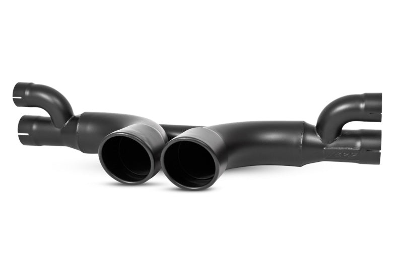 MBRP 14-19 Porsche GT3/GT3RS 3in Center Muffler Bypass 4in Tips - Black Coated - DTX Performance