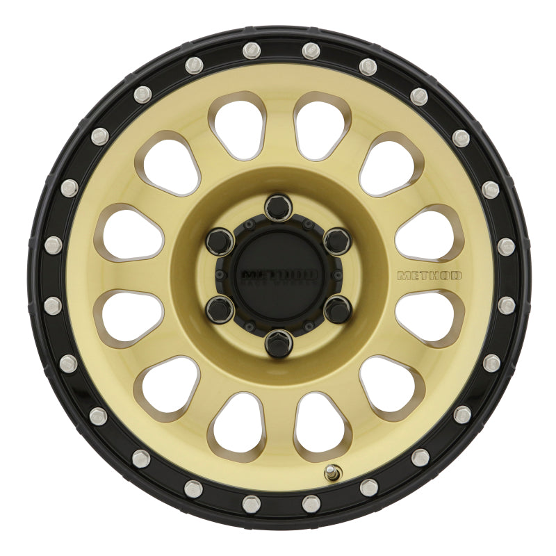 Method MR315 17x8.5 0mm Offset 6x5.5 106.25mm CB Gold/Black Street Loc Wheel - DTX Performance