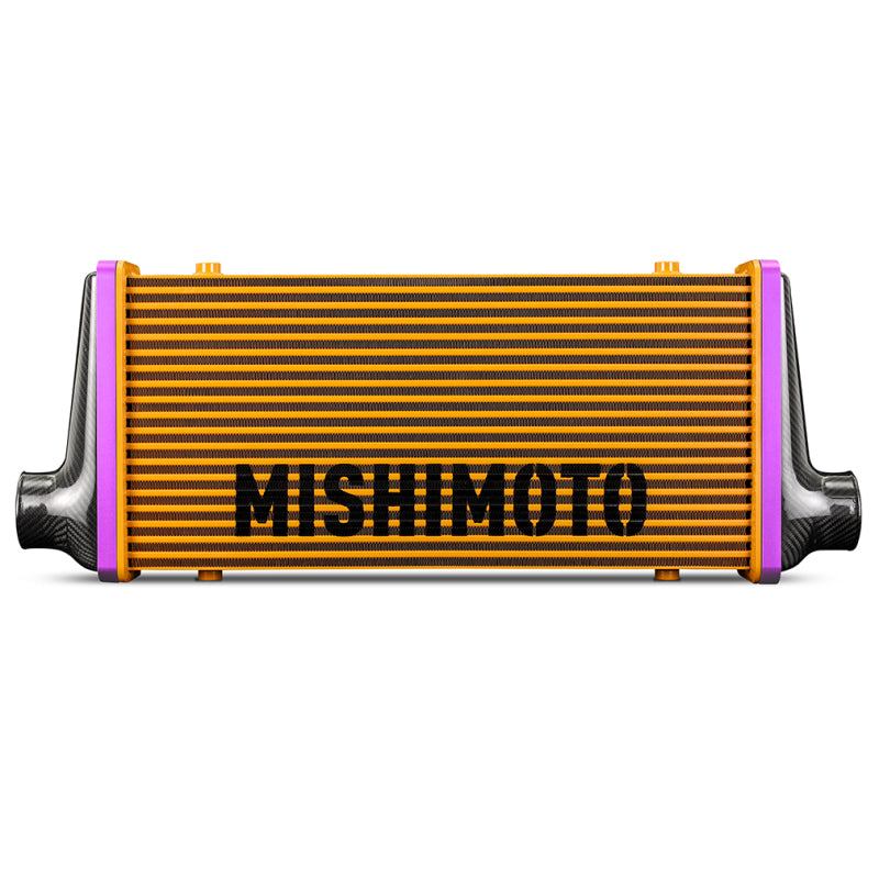 Mishimoto Universal Carbon Fiber Intercooler - Matte Tanks - 450mm Silver Core - S-Flow - R V-Band - DTX Performance