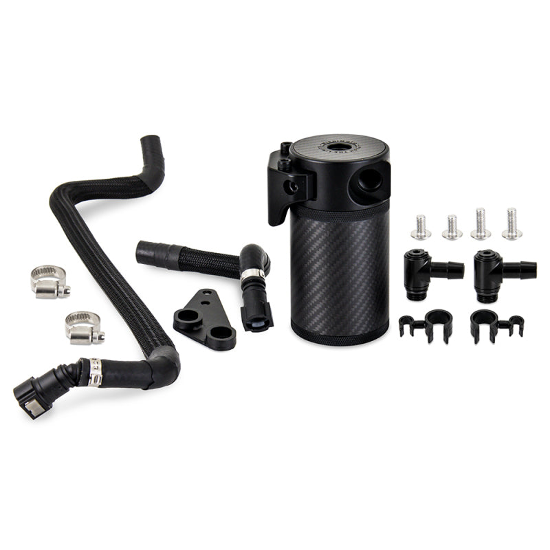 Mishimoto 2020+ Chevrolet Corvette C8 Baffled Oil Catch Can Kit (PCV Side) - Carbon Fiber - DTX Performance