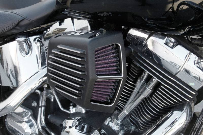 K&N Street Metal Intake System for 08-16 Harley Davidson Touring Models - Shaker Black - DTX Performance