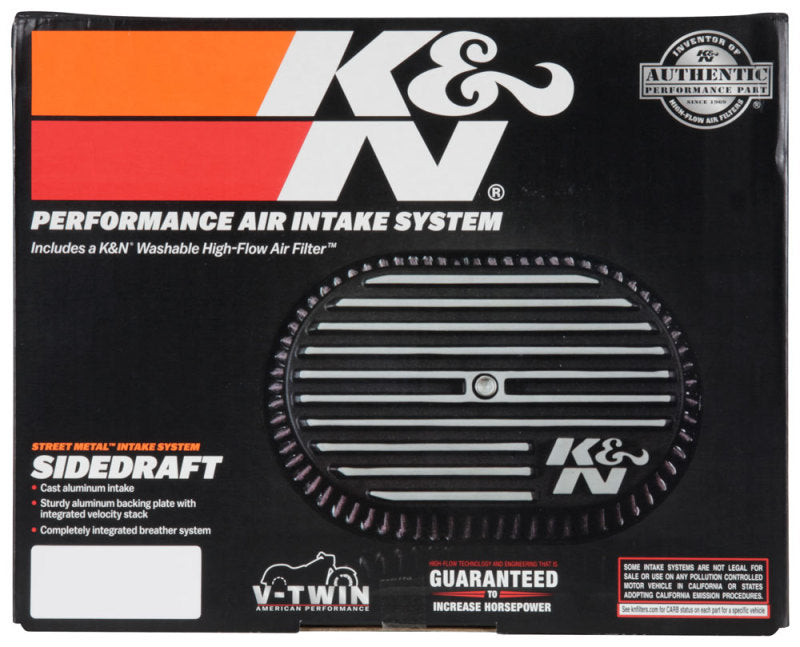 K&N Street Metal Intake System 2017 Harley Davidson Shaker Black H/D Touring Models - DTX Performance