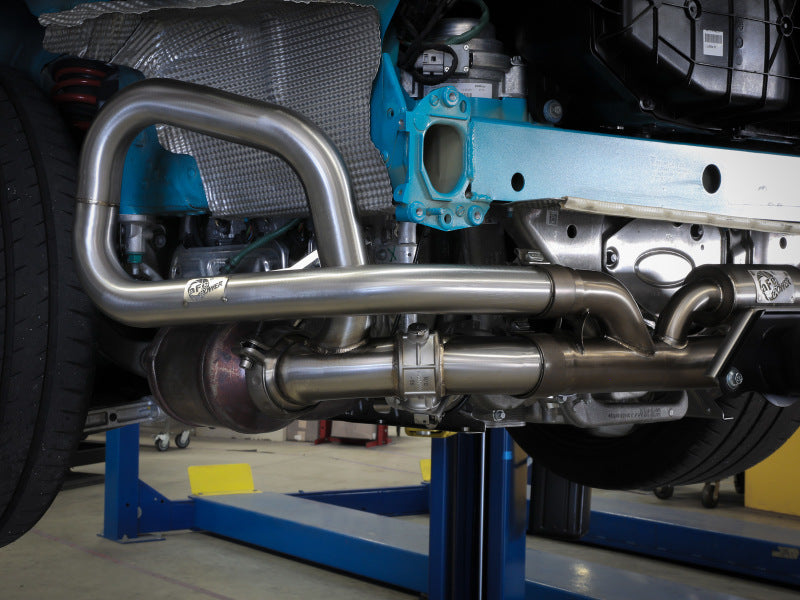 afe 14-16 Porsche 911 GT3 991.1 H6 3.8L MACH Force-Xp 304 SS Cat-Back Exhaust System w/ Black Tips - DTX Performance