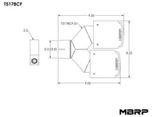 Load image into Gallery viewer, MBRP Universal Carbon Fiber Dual Tip 4in OD/2.5in Inlet - DTX Performance