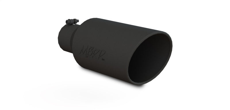 MBRP Universal Exhaust Tip 7in O.D. Rolled End 4in Inlet 18in Length - Black - DTX Performance