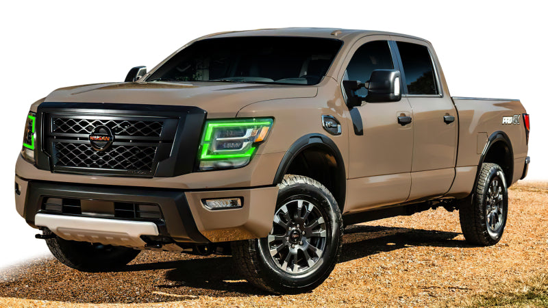 Oracle 21-22 Nissan Titan RGB+W Headlight DRL Upgrade - ColorSHIFT w/ RF Controller - DTX Performance