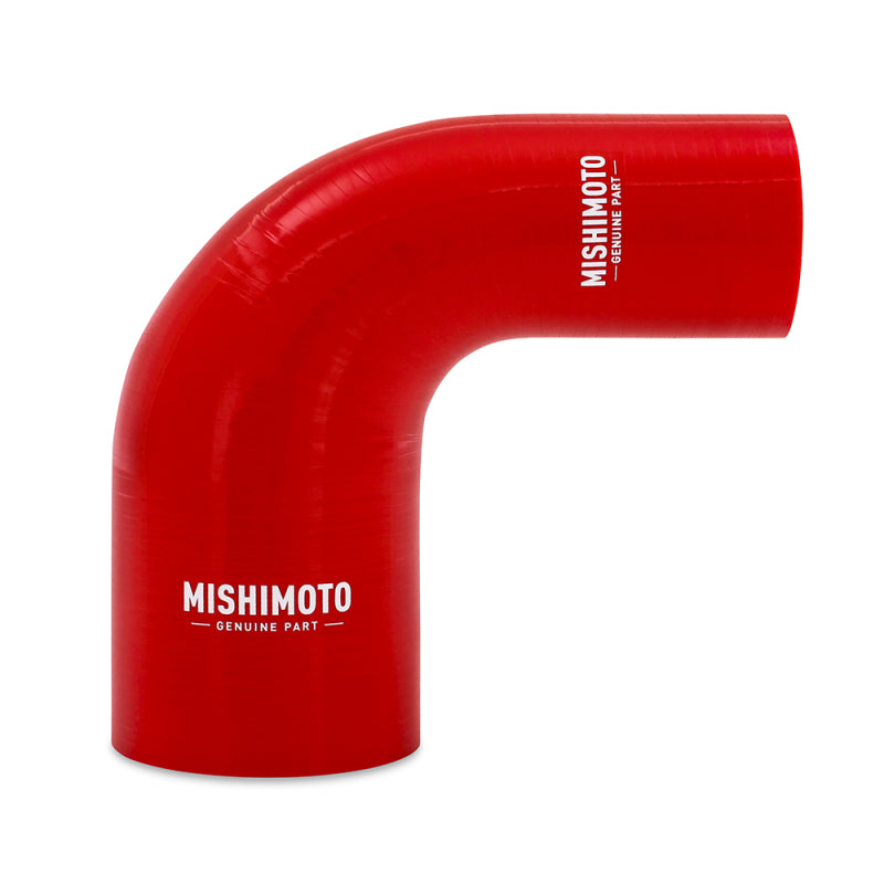 Mishimoto Silicone Reducer Coupler 90 Degree 1.75in to 2.5in - Red - DTX Performance