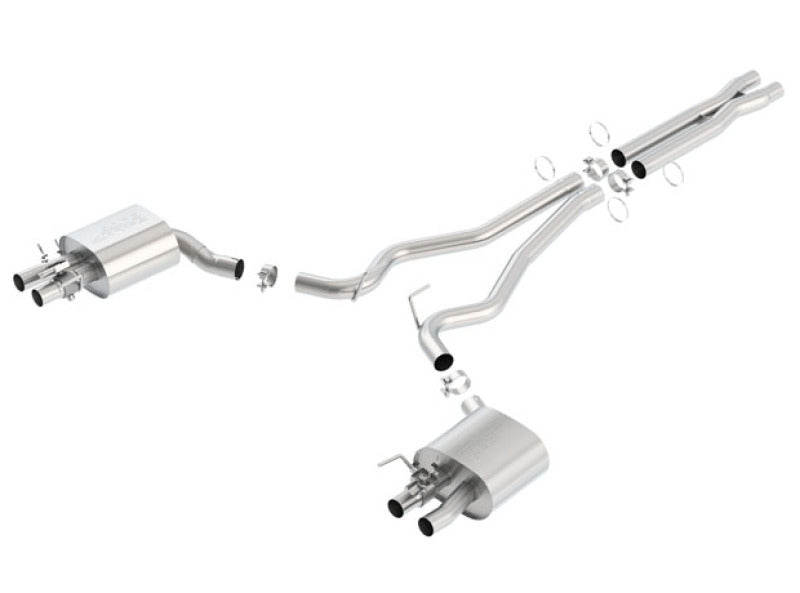 Borla 15-16 Ford Mustang Shelby GT350 5.2L ATAK Cat Back Exhaust (Uses Factory Valence) - DTX Performance