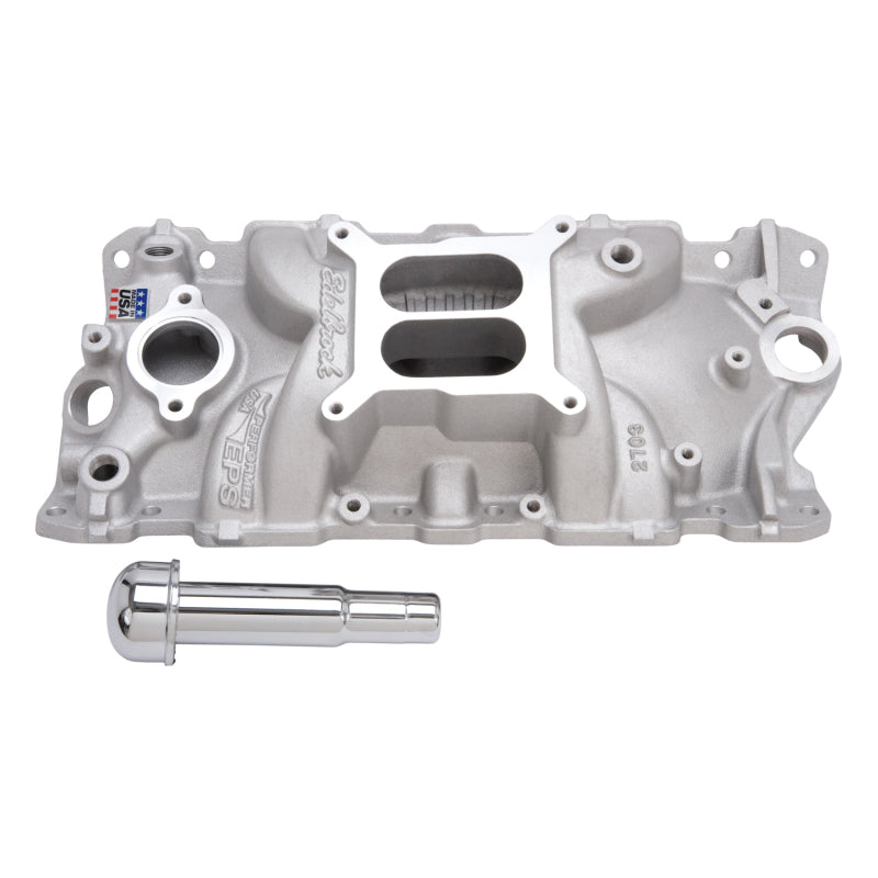 Edelbrock Intake Manifold Performer Eps w/ Oil Fill Tube And Breather for Small-Block Chevy - DTX Performance