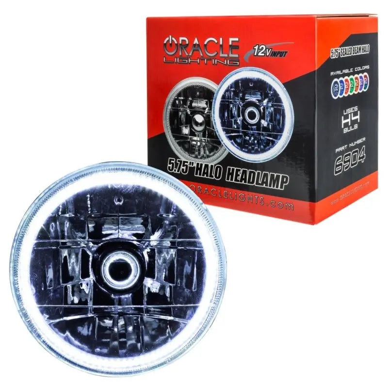 Oracle Pre-Installed Lights 5.75 IN. Sealed Beam - White Halo - DTX Performance