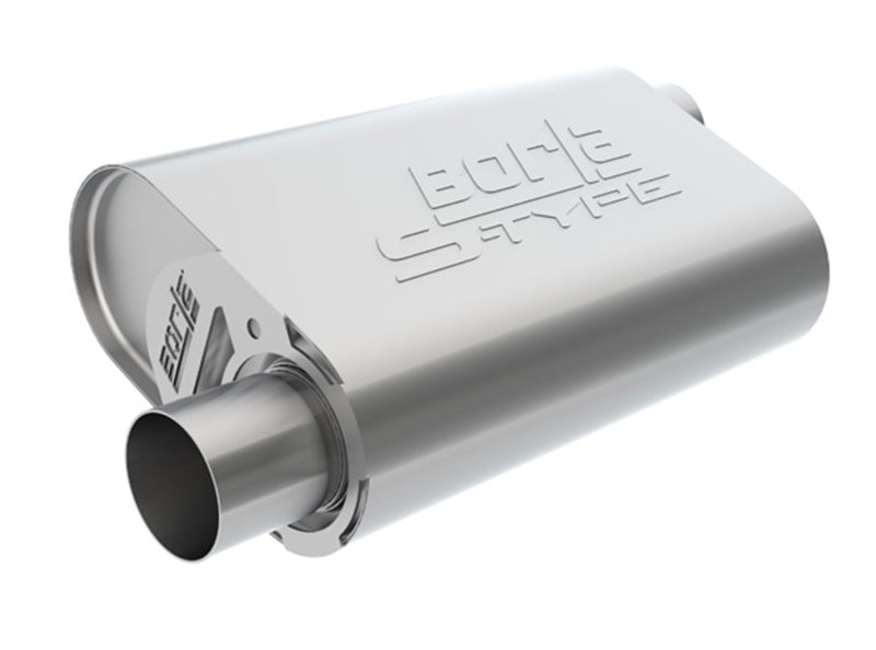 Borla CrateMuffler BBC 396 2.5 inch Offset/Offset 14in x 4.35in x 9in Oval Muffler - DTX Performance