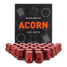 Load image into Gallery viewer, Mishimoto Steel Acorn Lug Nuts M14 x 1.5 - 32pc Set - Red - DTX Performance