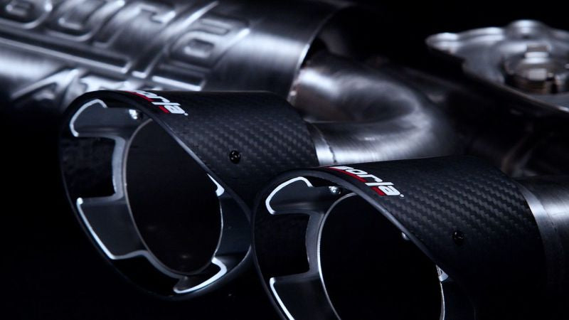 Borla 2020 Chevrolet Corvette C8 6.2L ATAK 3in Exhaust System Dual Round Angle Cut Carbon Fiber Tips - DTX Performance