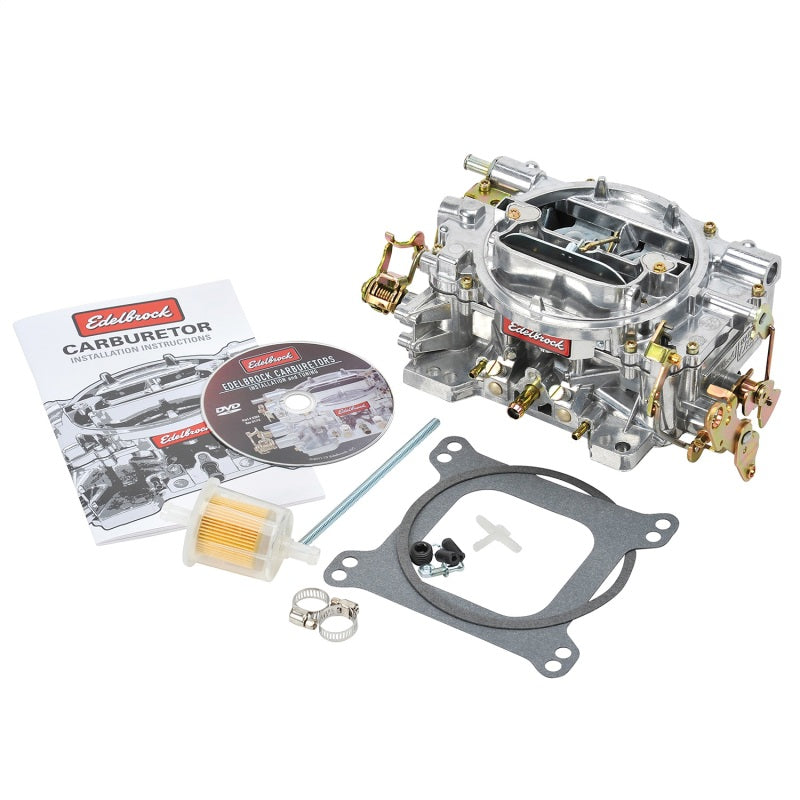 Edelbrock Carburetor Performer Series 4-Barrel 500 CFM Manual Choke Satin Finish - DTX Performance