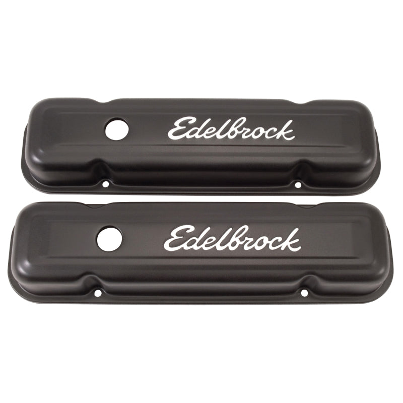 Edelbrock Valve Cover Signature Series Pontiac 1962-1979 301-455 CI V8 Low Black - DTX Performance