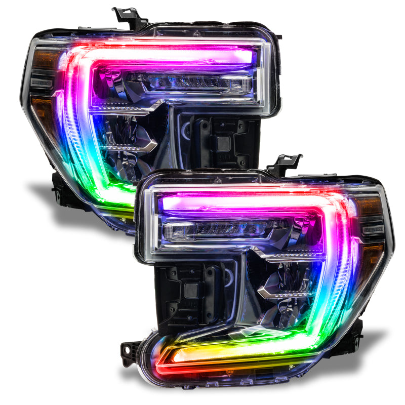 Oracle 19-21 GMC Sierra 1500 RGB+W Headlight DRL Upgrade Kit - ColorSHIFT w/o Controller - DTX Performance