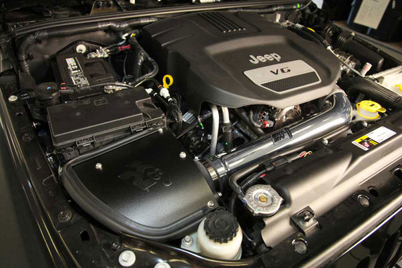 K&N 12-18 Jeep Wrangler V6-3.6L High Flow Performance Intake Kit (12-15 CARB Approved) - DTX Performance