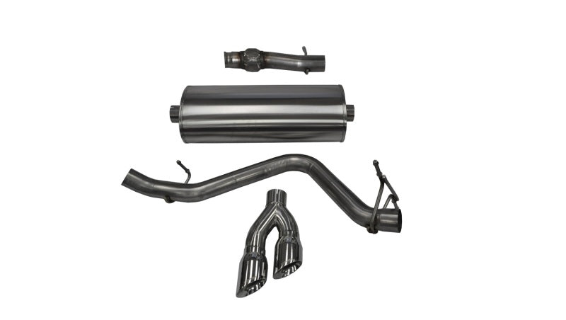 Corsa 14 GMC Sierra/Chevy Silv 1500 Reg. Cab/Std. Bed 5.3L V8 Polished Sport Single Side CB Exhaust - DTX Performance