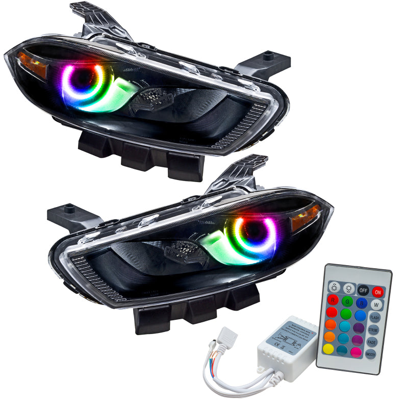 Oracle 13-16 Dodge Dart SMD HL - Black - Halogen - ColorSHIFT w/ Simple Controller - DTX Performance