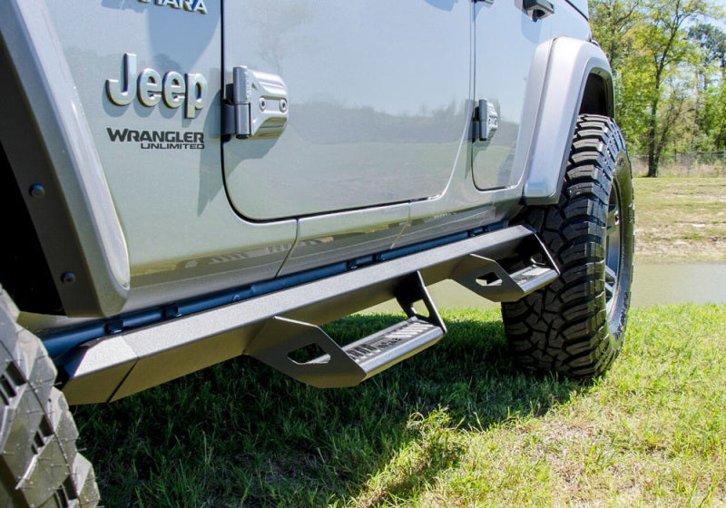 N-Fab Predator Pro Step System 2018 Jeep Wrangler JL 4 Door SUV - Tex. Black - DTX Performance