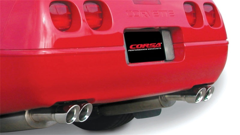 Corsa 86-91 Chevrolet Corvette C4 5.7L V8 L98 Polished Sport Cat-Back Exhaust - DTX Performance