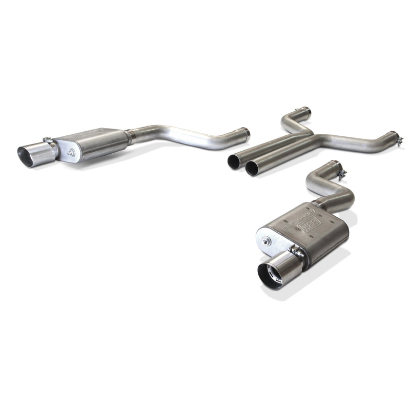 BBK 2015-16 Mustang GT Varitune Complete Cat Back Exhaust System (Includes Resonator Delete X-Pipe) - DTX Performance