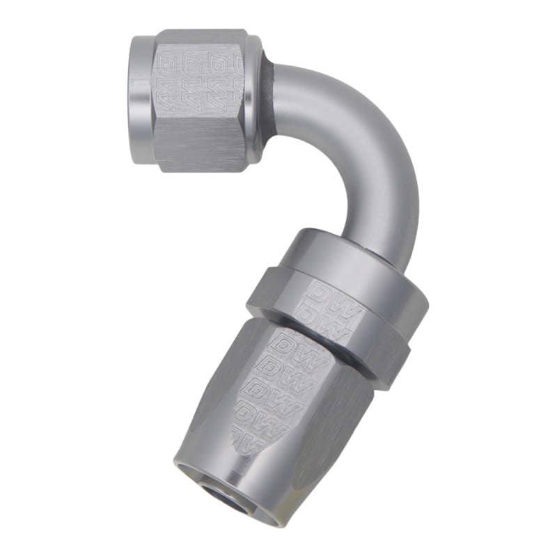 DeatschWerks 8AN Female Swivel 120-Degree Hose End CPE - Anodized Titanium - DTX Performance