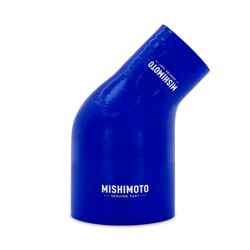 Mishimoto Silicone Reducer Coupler 45 Degree 2.5in to 4in - Blue - DTX Performance