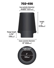 Load image into Gallery viewer, Airaid Universal Air Filter - Cone 4 x 7 x 4 5/8 x 6 - DTX Performance