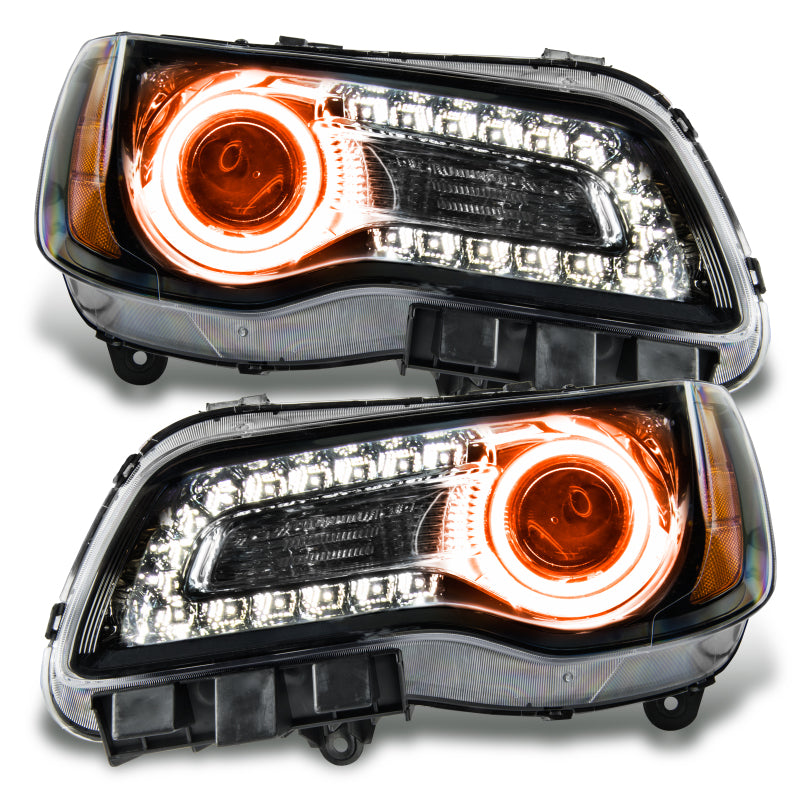 Oracle 11-14 Chrysler 300C SMD HL - Black - NON HID - Orange - DTX Performance