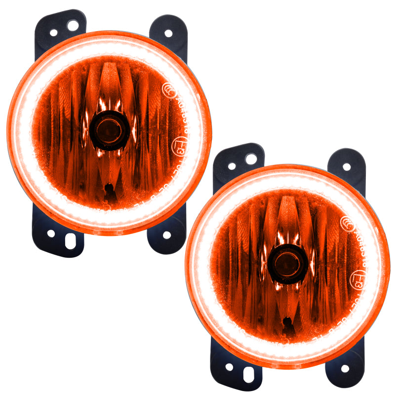 Oracle Lighting 07-09 Jeep Wrangler JK Pre-Assembled LED Halo Fog Lights -Amber - DTX Performance